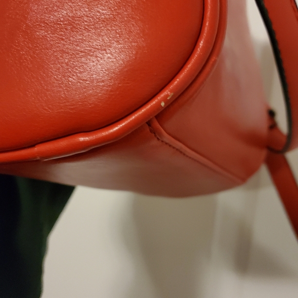 Red Faux Leather Shoulder Bag Cross Body Purse - Picture 13 of 16